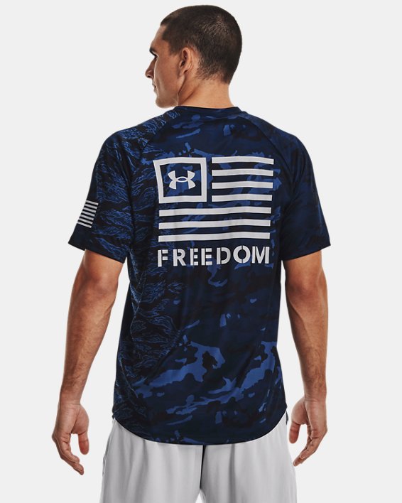 Men's UA Freedom Tech™ Short Sleeve, Blue, pdpMainDesktop image number 1